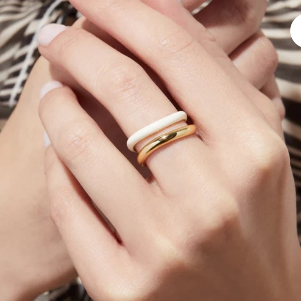 Ana Luisa 14k gold stackable ring set